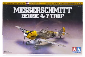 Tamiya 1/72 Messerschmitt Bf109 E-4/7 Trop Fighter Scaled Plastic Model Kit