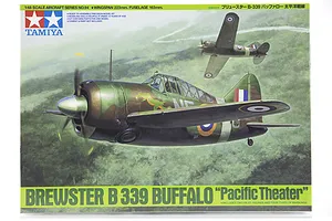 Tamiya 1/48 Brewster B-339 Pacific Theater Buffalo Fighter Scaled Plastic Model Kit