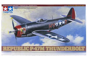 Tamiya 1/48 Republic P-47M Thunderbolt Fighter Scaled Plastic Model Kit