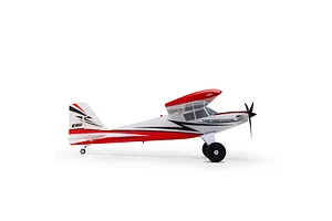 Side view of the E-Flite Turbo Timber Evolution 1.5m RC airplane against a clean white background.