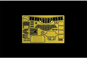 Photoetched brass upgrade parts fret for Italeri 1/48 H-34A Pirate / UH-34D model kit featuring grilles, instrument panel, and structural details.