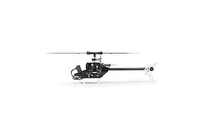 Side view of Blade Revolution 155 CP RC helicopter without canopy against a white background.