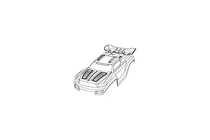 MJX RC 1/12 Hyper Go 12212 Truggy Body Shell - Clear