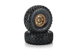 Pro-Line 1.9" Aztek G8 Limited Edition Crawler Tyres on Bronze Impulse Rims - Glued Wheels 2Pcs