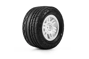 Pro-Line 1/16 Menace street tyre mounted on a white split-six rim against a plain white background.