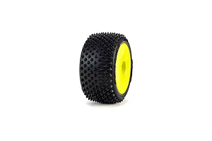 Pro-Line 1/28 Prism Carpet Tyres on Yellow Dish Rims - Glued Wheels 4Pcs image 4