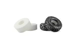 Pro-Line 1/10 Chisel II G8 crawler tyres and white foam inserts shown against a clean white studio background.