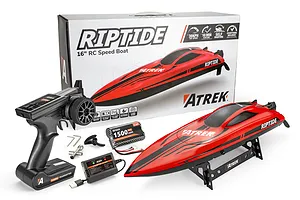 Atrek Riptide 16" RC Speed Boat Deep V RTR - Red