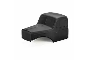 Pro-Line matte black painted cab-only crawler body shell against a white studio background.