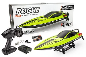 Atrek Rogue 22&amp;quot; Brushless RC Speed Boat Deep V RTR - Green image 3