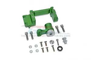 GPM Aluminium Servo Mount and Servo Horn with Built-in Spring Set - Green