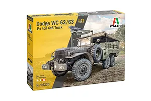 Italeri 1/35 Dodge WC62 1 1/2 t 6x6 Truck Scaled Plastic Model Kit
