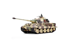 Heng Long German King Tiger Porsche RC Tank Electric Tracked 1/16 Scale RTR - Upgrade Version