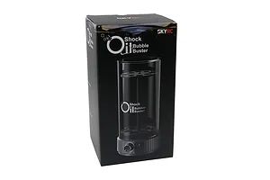 SkyRC Shock Oil Bubble Buster product packaging box featuring an image of the vacuum chamber tool.