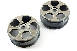 ARRMA 3.3" TYPHON Chrome Black Rims 2Pcs image 17462