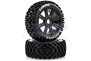 Louise 3.3" B-Uphill Tyres on Black Spoke Rims - Glued Buggy Wheels w/ Foam 2Pcs image 17751