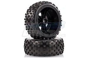 Louise 2.2/3.0" SC-Rock Tyres on Black Spoke Rims - Glued Short Course Wheels w/ Foam 2Pcs image 17777