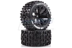 Louise 2.8" ST-Pioneer Tyres on Black Spoke Rims - Glued Truck Wheels w/ Foam 2Pcs image 17810