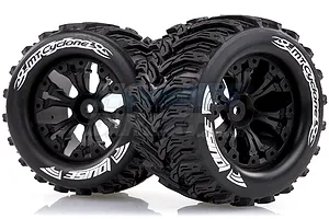 Louise 2.8" MT-Cyclone Tyres on Black Spoke Rims - Glued Truck Wheels w/ Foam 2Pcs image 17824