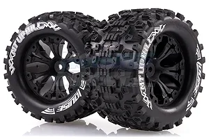Louise 2.8" MT-Uphill Tyres on Black Spoke Rims - Glued Truck Wheels w/ Foam 2Pcs image 17827
