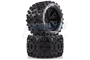 Louise 2.8" MT-Uphill Tyres on Black Spoke Rims - Glued Truck Wheels w/ Foam 2Pcs image 17831