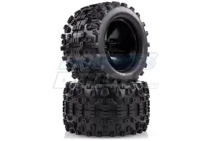 Louise 2.8" MT-Uphill Tyres on Black Spoke Rims - Glued Truck Wheels w/ Foam 2Pcs image 17832