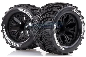 Louise 2.8" MT-Cyclone Tyres on Black Spoke Rims - Glued Truck Wheels w/ Foam 2Pcs image 17836
