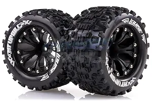 Louise 2.8" MT-Uphill Tyres on Black Spoke Rims - Glued Truck Wheels w/ Foam 2Pcs image 17848