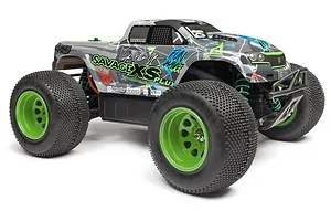 HPI Savage XS Flux Vaughn Gittin Jr Signature Edition RC Monster Truck Electric Brushless 4WD 1/12 Scale RTR - Silver/Green image 17887