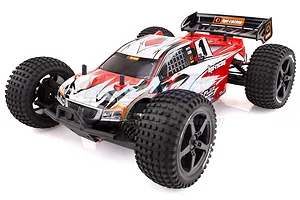 Louise 3.8" T-Rock Tyres on Black Spoke Rims - Glued Truggy Wheels w/ Foam 2Pcs image 18046