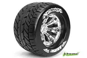 Louise 3.8" MT-Rocket Tyres on Chrome Rims - Glued Wheels 2Pcs