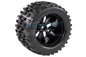 Louise 2.8" MT-Pioneer Tyres on Black Rims - Glued Wheels 2Pcs image 18174