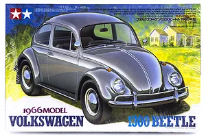 Tamiya 1/24 Volkswagen 1966 1300 Beetle Scaled Plastic Model Kit image 18384