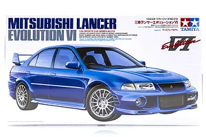 Tamiya 1/24 Mitsubishi Lancer Evolution VI Scaled Plastic Model Kit image 18389