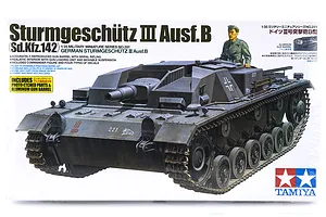 Tamiya 1/35 German Sturmgeschutz III Ausf.b (Sd.Kfz.142) Scaled Plastic Model Kit image 18454