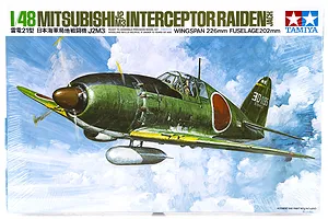 Tamiya 1/48 Mitsubishi J2M3 Interceptor Raiden (Jack) Scaled Plastic Model Kit