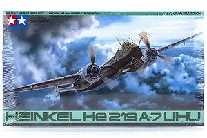 Tamiya 1/48 Heinkel HE219 UHU Fighter Scaled Plastic Model Kit