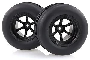 HSP 2.3" Viper Front Ribbed Tyres on Black 6 Spoke Rims - Wheels 2Pcs image 18688