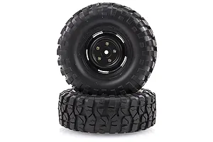 HSP 1.9" RC4 Soft Off Road Tyres on Black Rims - Wheels 2Pcs image 18698
