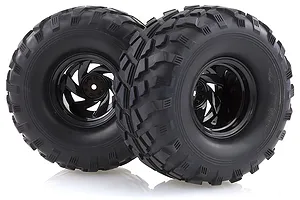 HSP 2.2" Crusher Off Road Tyres on Black Rims - Wheels 2Pcs image 18710