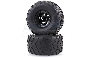 HSP 2.2" Crusher Off Road Tyres on Black Rims - Wheels 2Pcs image 18712