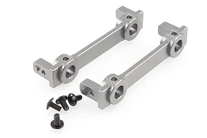 HSP RC4 Gunmetal Aluminium Front &amp; Rear Bumper Mounts w/ Screws