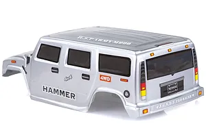 HSP 1/10 RC4 Hummer Truck Painted Silver Body Shell image 18931