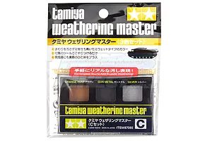 Tamiya Orange Rust/Gunmetal/Silver Weathering Master Set C image 19195