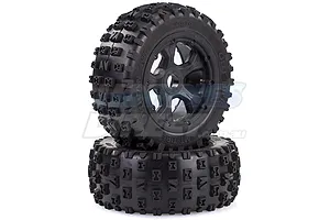 Rovan 4.7/5.5" 5IVE-T Bow-Tie Tyres on Black Rims - Beadlocked Wheels 2Pcs image 20163