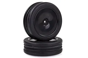 HSP 2.3" Mongoose Front Ribbed Tyres on Black Dish Rims - Wheels 2Pcs image 20621