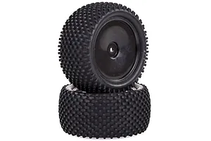 HSP 2.3" Mongoose Rear Knobby Tyres on Black Dish Rims - Wheels 2Pcs image 20624