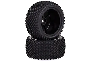 HSP 2.3" Mongoose Rear Knobby Tyres on Black Dish Rims - Wheels 2Pcs image 20625