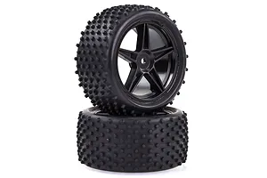 HSP 2.3" Rear Buggy Tyres on Black Rims - Wheels 2Pcs image 20627