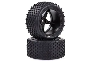 HSP 2.3" Rear Buggy Tyres on Black Rims - Wheels 2Pcs image 20628